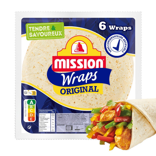 Wraps Blé Nature Original MISSION le paquet de 370g