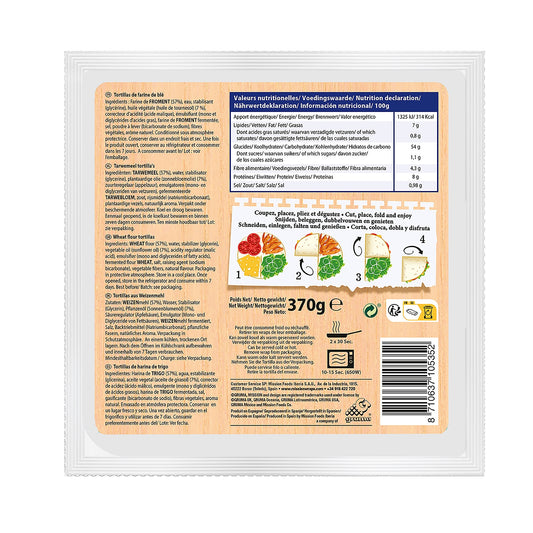 MISSION Original Plain Wheat Wraps