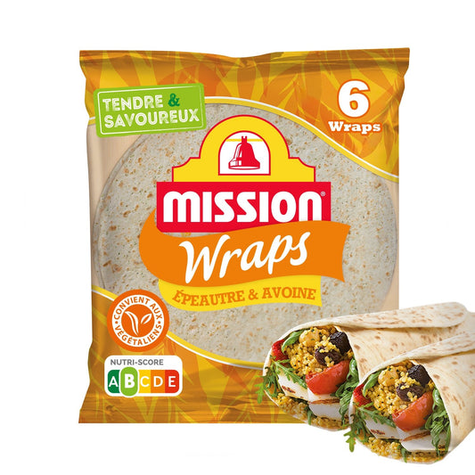 Wraps Epautre et Avoine MISSION le paquet de 370g