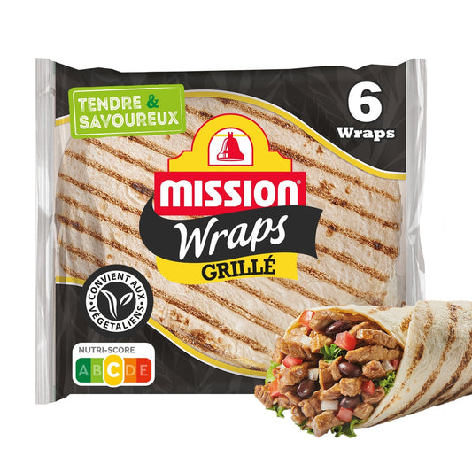 Wraps Blé Nature Grillé MISSION le paquet de 370g