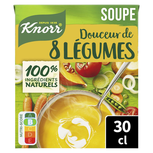 Soupe Velouté 8 Légumes Crème Fraîche KNORR la brique de 30 cl