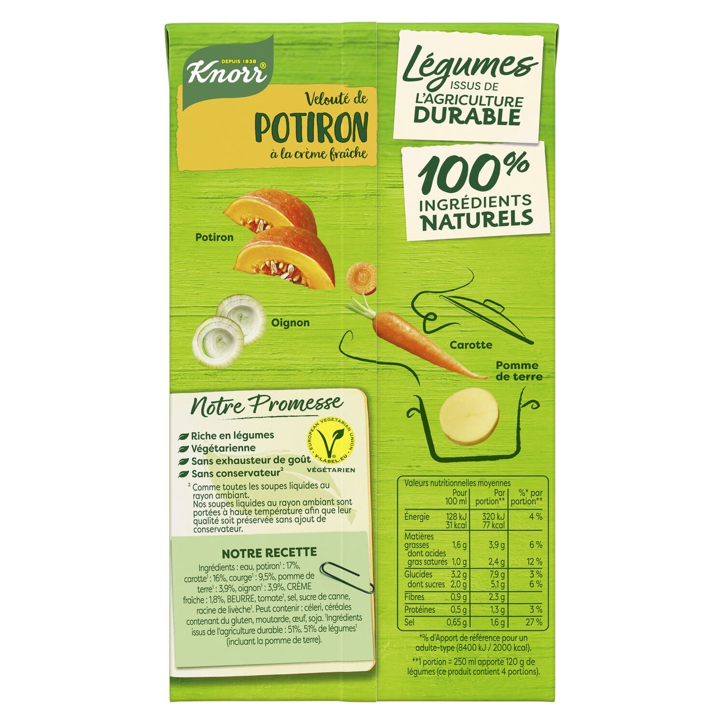 Soupe Potiron Crème Fraîche KNORR