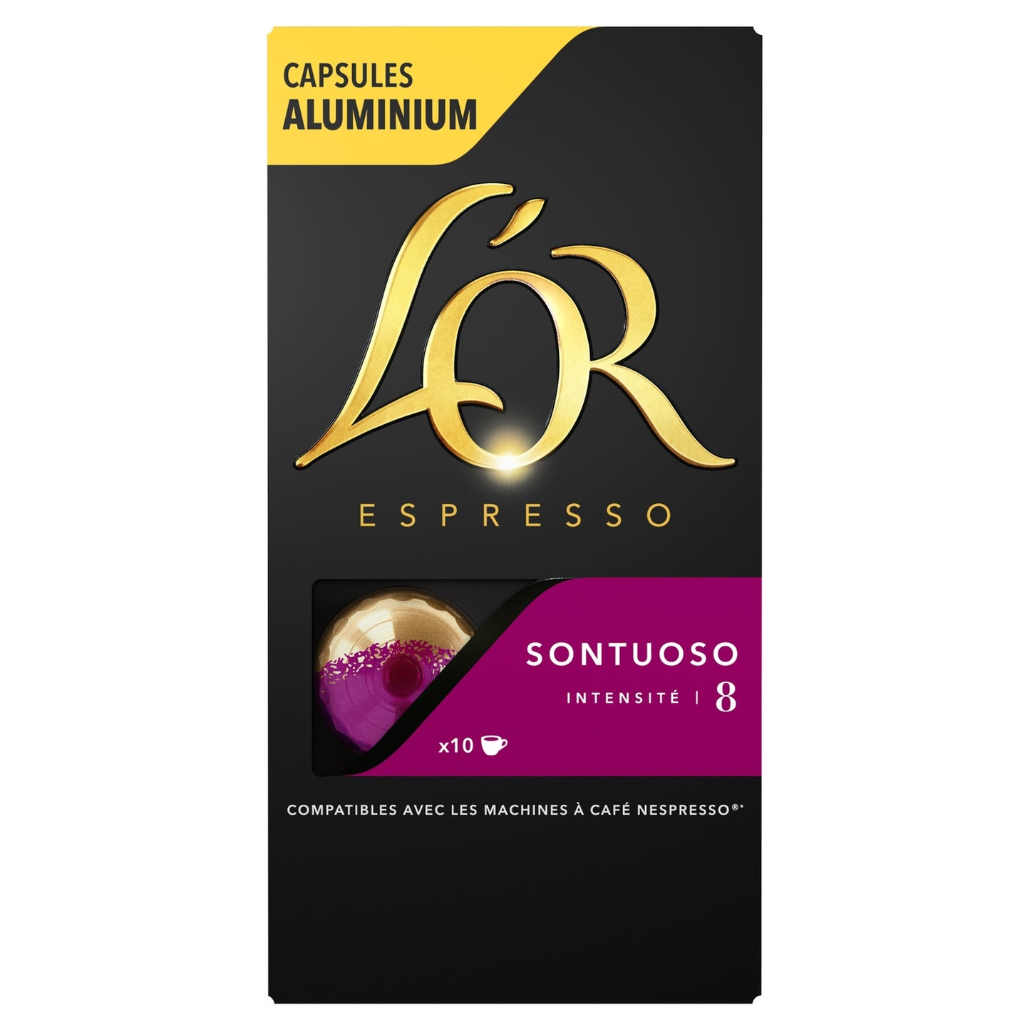 Sontuoso Intensity Coffee Capsules Compatible with Nespresso L'OR