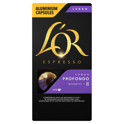 Lungo Profondo Intensity 8 Nespresso Compatible Capsules L'OR