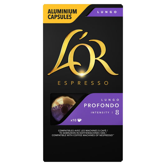 Lungo Profondo Intensity 8 Nespresso Compatible Capsules L'OR
