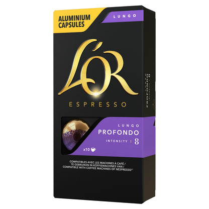 Lungo Profondo Intensity 8 Nespresso Compatible Capsules L'OR