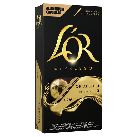 Café Capsules Or Absolu Intensité 9 Compatibles Nespresso L'OR