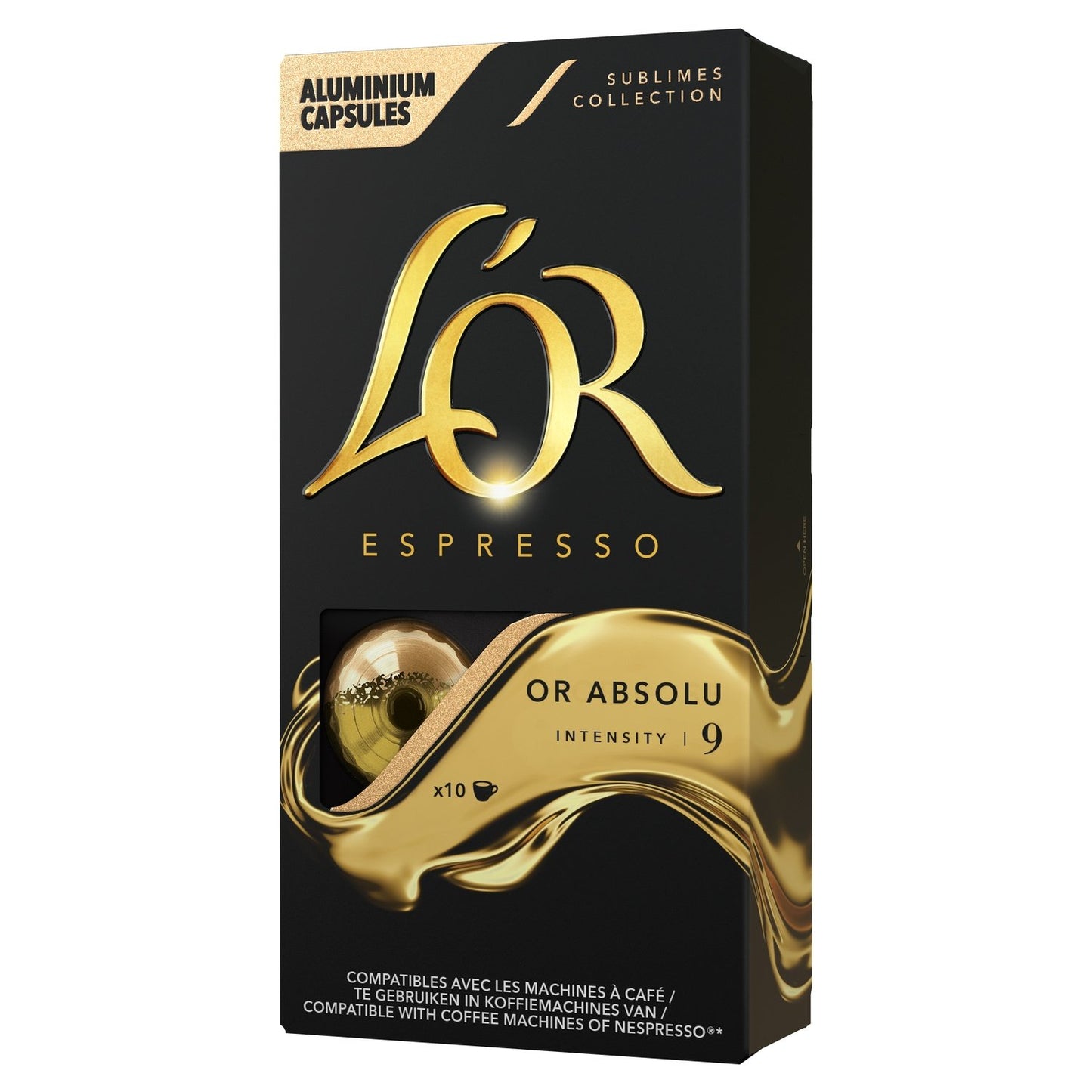 Absolute Gold Intensity 9 Coffee Capsules Compatible with Nespresso L'OR