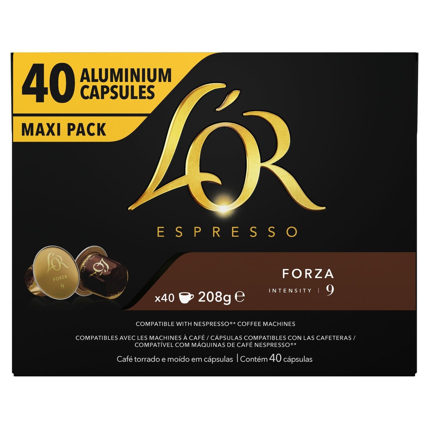 Nespresso Forza Intensity 9 L'OR ESPRESSO Compatible Capsules