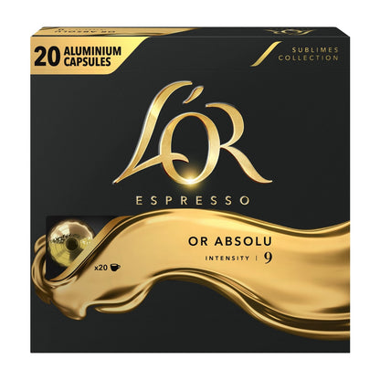 Absolute Gold Intensity 9 Coffee Capsules Compatible with Nespresso L'OR