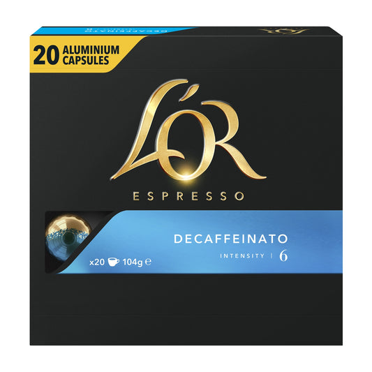 Café Capsules Decaffeinato Intensité 6 Compatibles Nespresso L'OR