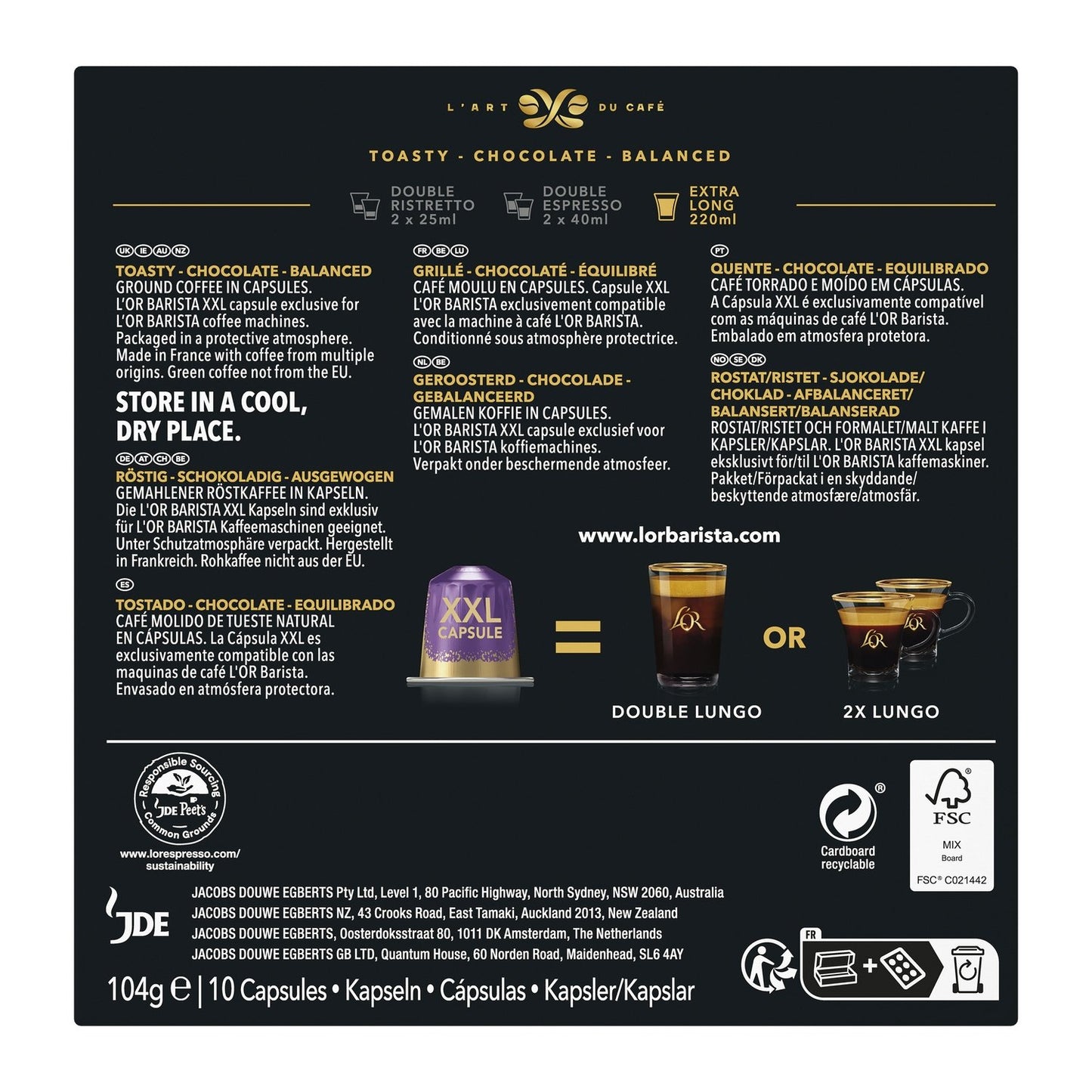 Splendente Intensity 7 kompatible Kaffeekapseln L'OR Barista