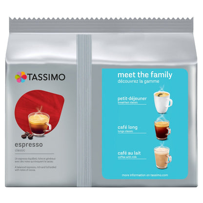 [ANTI-GASPILLAGE] Café Dosettes Espresso Classic TASSIMO - Date de durabilité minimale : 18/12/2025