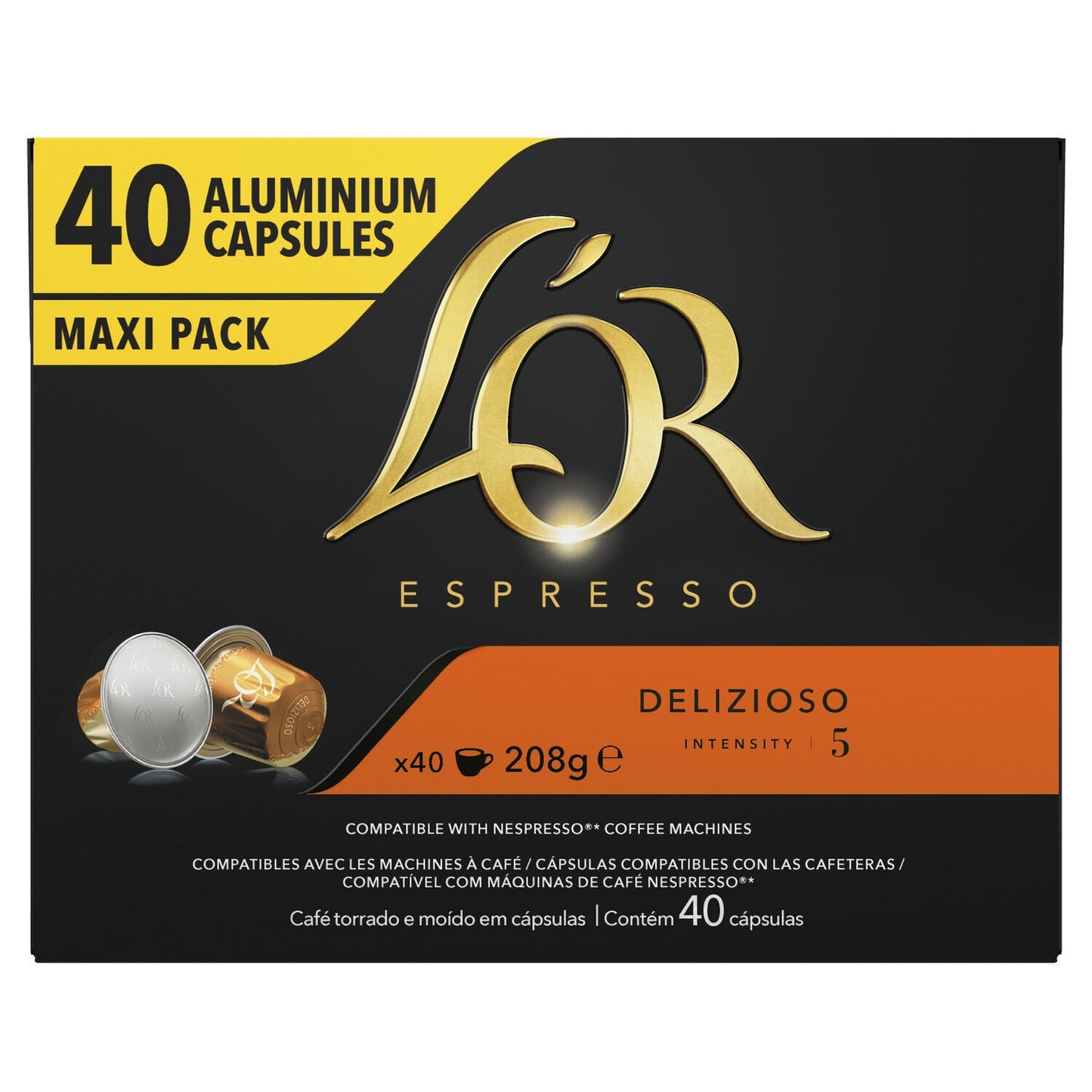 Nespresso Delizioso Intensity 5 L'OR ESPRESSO Compatible Capsules