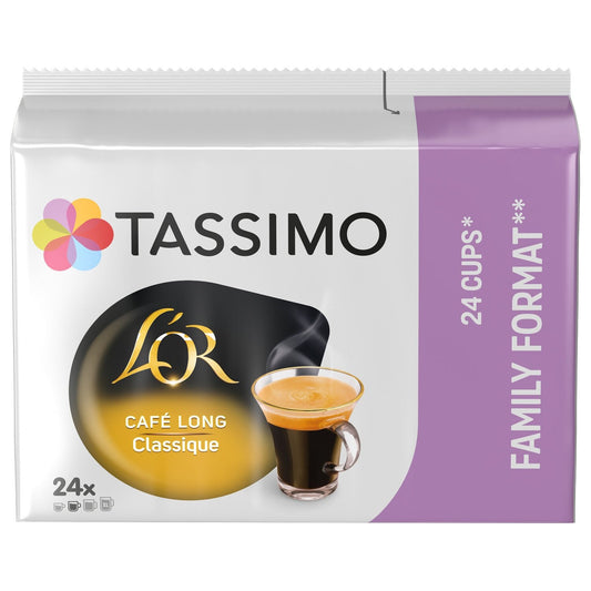 Café Dosettes Long Classique l'Or Compatible Tassimo TASSIMO le paquet de 24 dosettes