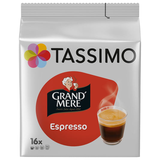 Café Dosettes Espresso Grand'mère Compatible Tassimo TASSIMO le paquet de 16 dosettes