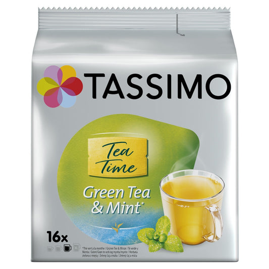 Thé Vert Dosettes Menthe Compatible Tassimo TASSIMO le paquet de 16 dosettes