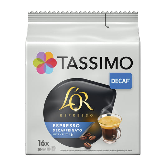 Decaffeinated Coffee Pods Intensity 6 Tassimo Compatible TASSIMO