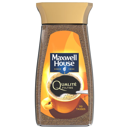Café Soluble Qualité Filtre MAXWELL HOUSE le bocal de 200g