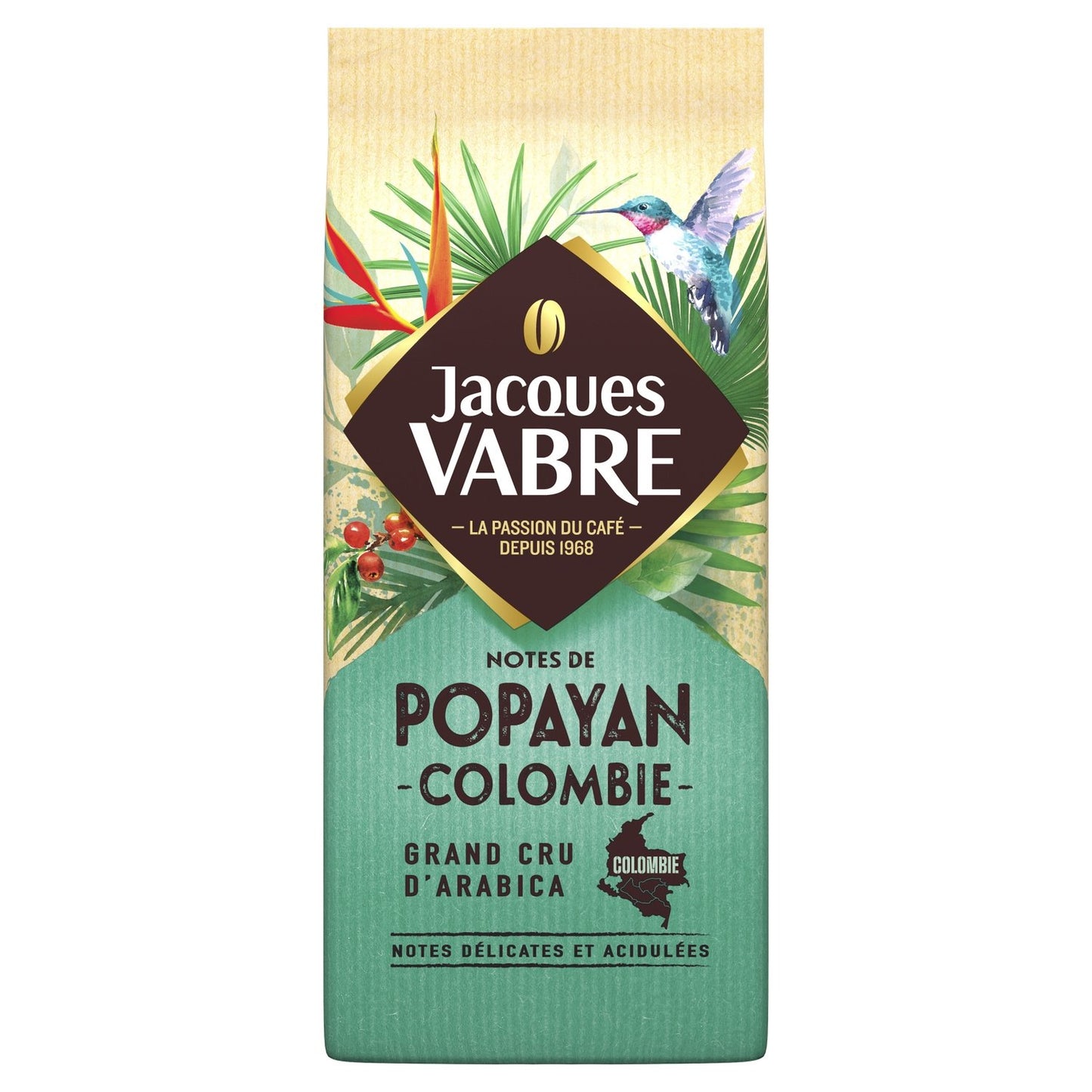 Ground Coffee 100% Arabica Popayan Colombia JACQUES VABRE