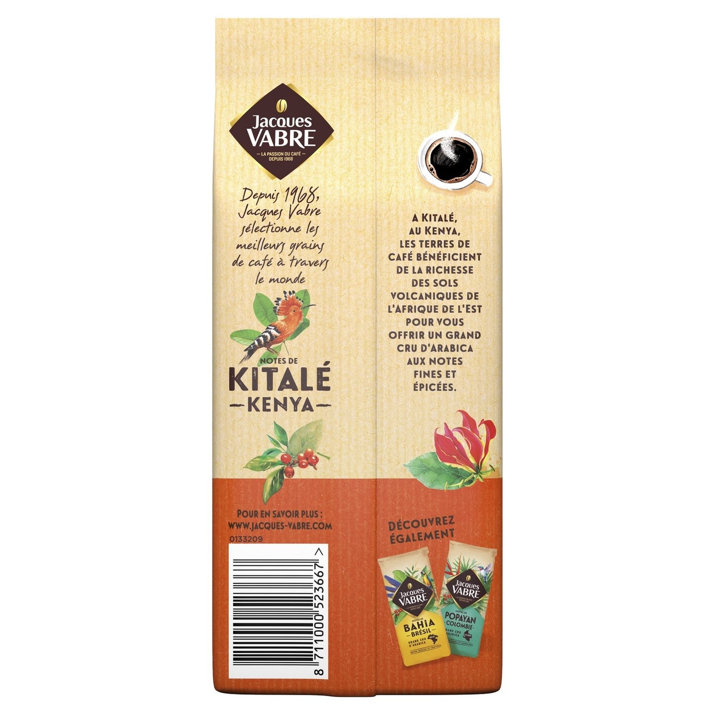 Ground Coffee 100% Arabica Kenya JACQUES VABRE