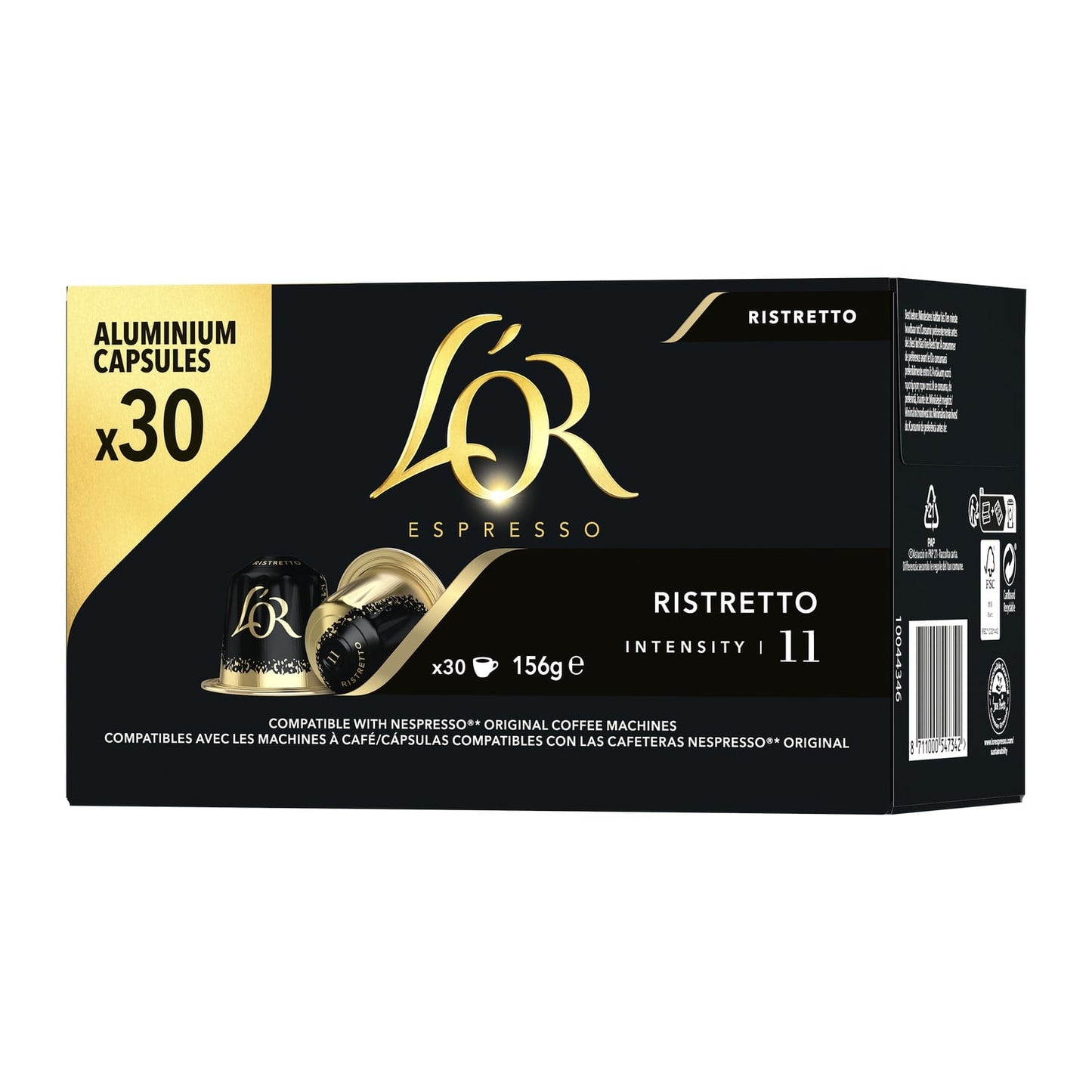 Café Capsules Ristretto Intensité 11 Compatibles Nespresso® L'OR 