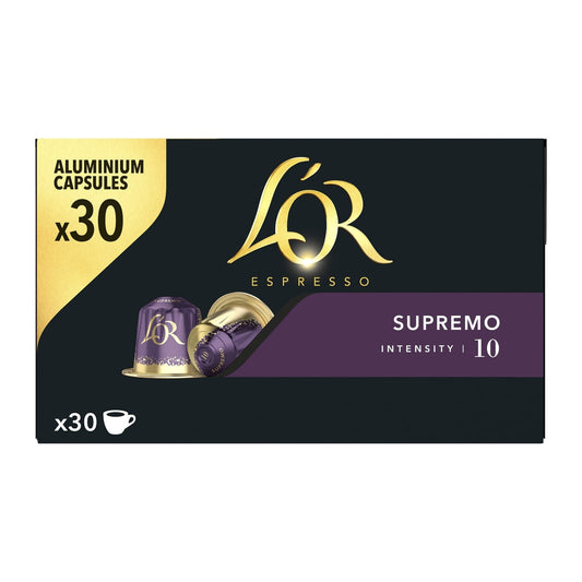 Café Capsules Supremo Intensité 10 Compatibles Nespresso® L'OR 