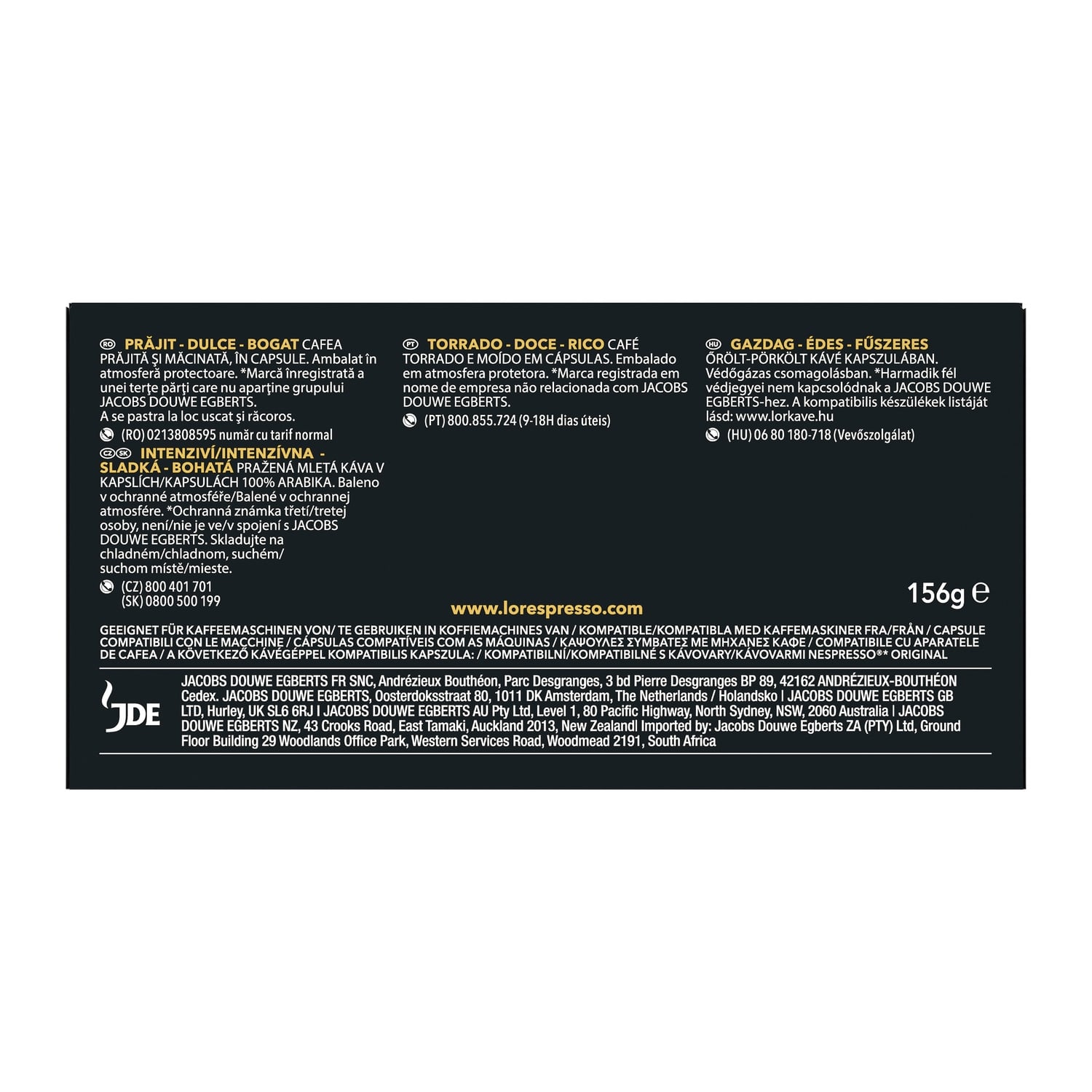 Café Capsules Supremo Intensité 10 Compatibles Nespresso® L'OR 