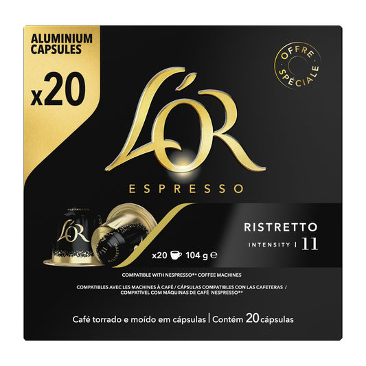 Nespresso Ristretto Compatible Coffee Capsules Intensity 11 L'OR ESPRESSO