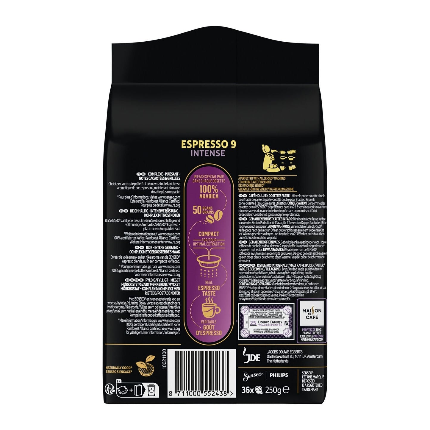 Café Dosettes Espresso Intense Compatibles Senseo SENSEO 
