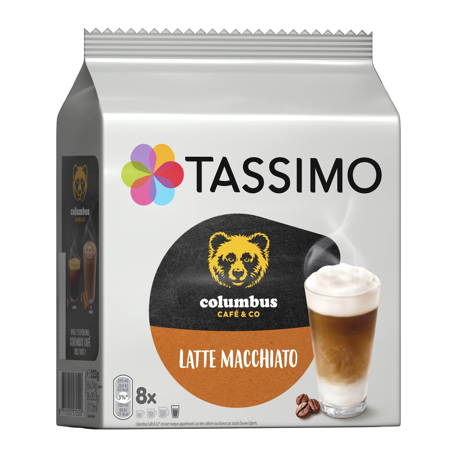 Café Dosettes Latte Macchiato Columbus Compatible Tassimo TASSIMO 