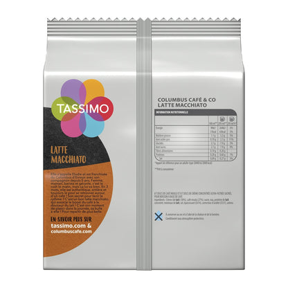 Café Dosettes Latte Macchiato Columbus Compatible Tassimo TASSIMO 