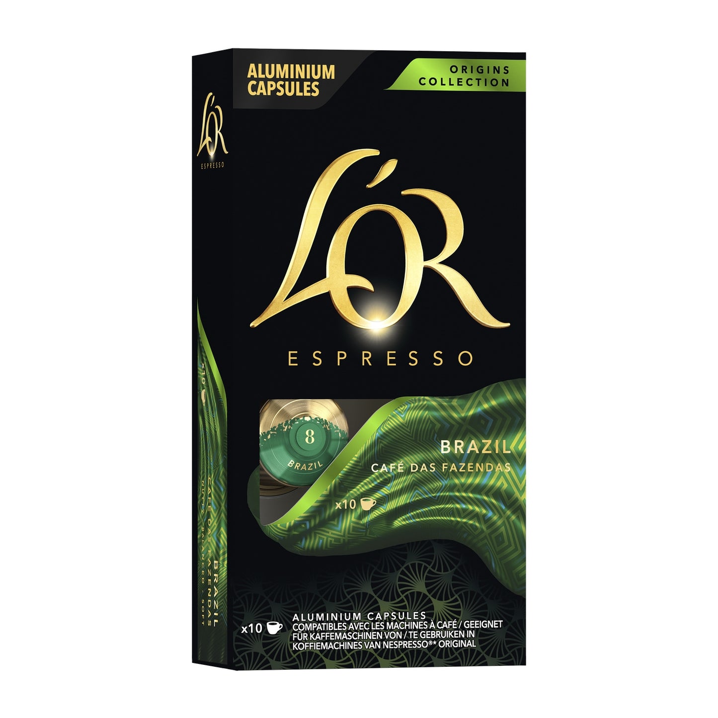 Café Capsules Brésil Intensité 8 Compatibles Nespresso® L'OR 