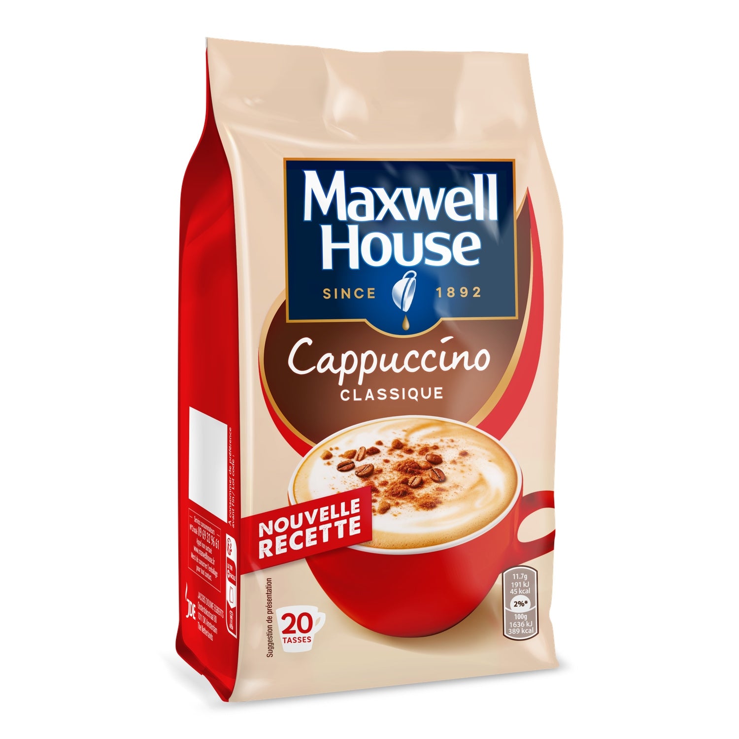 Café Soluble Cappuccino Classique MAXWELL HOUSE 