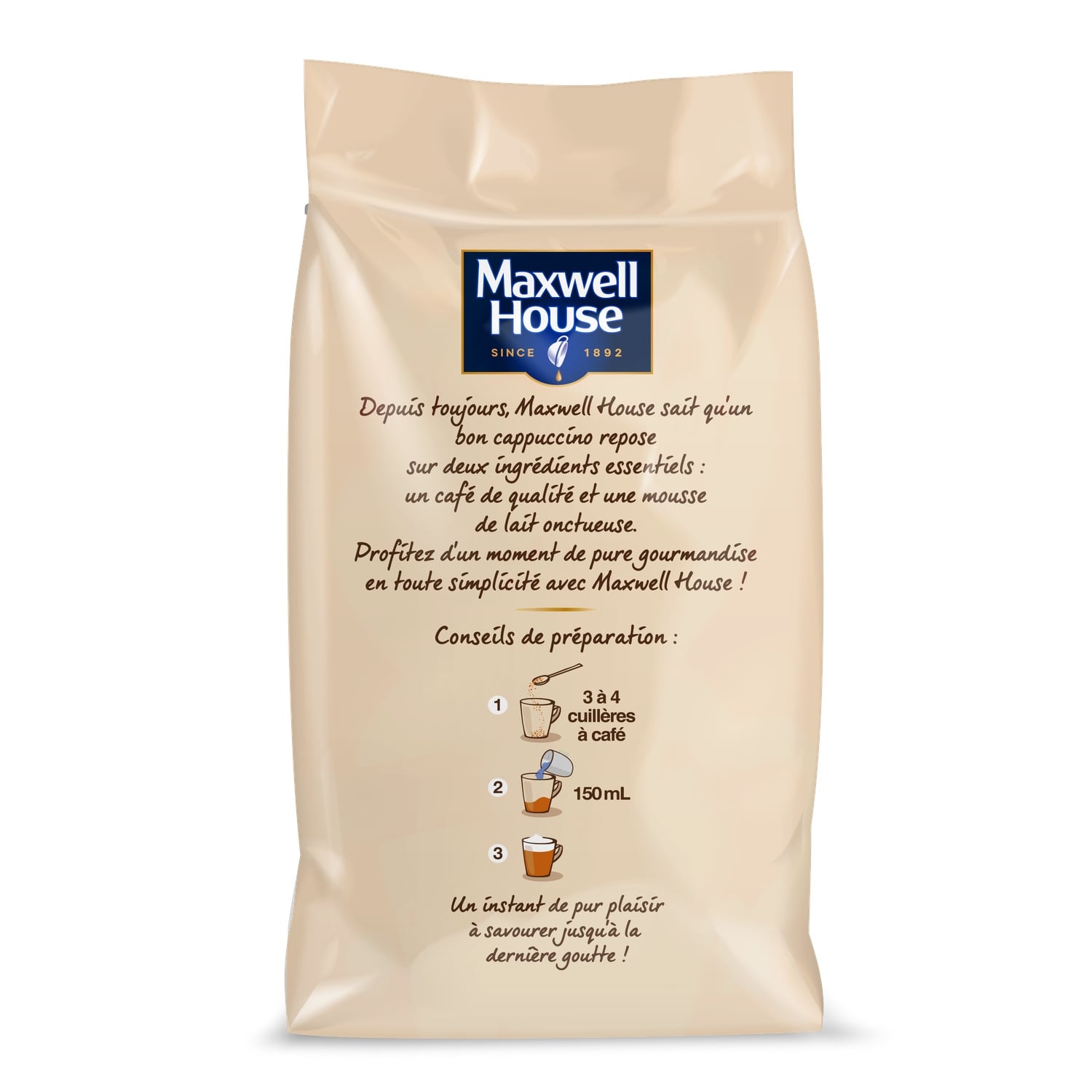 Café Soluble Cappuccino Classique MAXWELL HOUSE 
