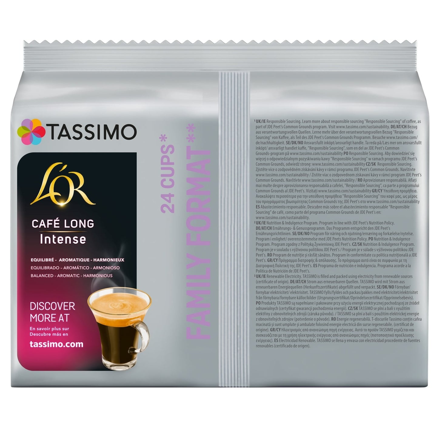 Café Dosettes Café Long Intense Compatible Tassimo TASSIMO 