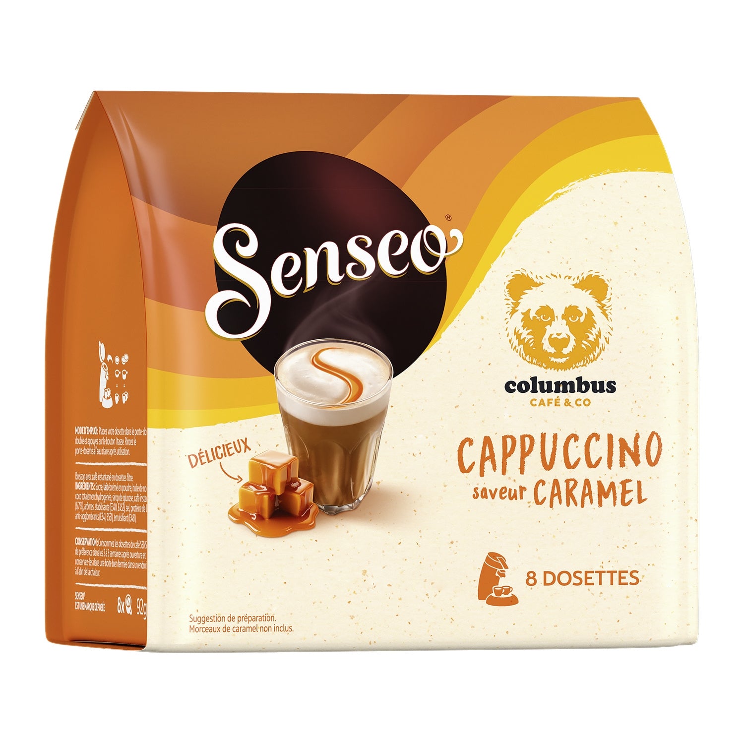 Café Dosettes COLUMBUS Cappuccino Caramel Compatibles Senseo SENSEO 