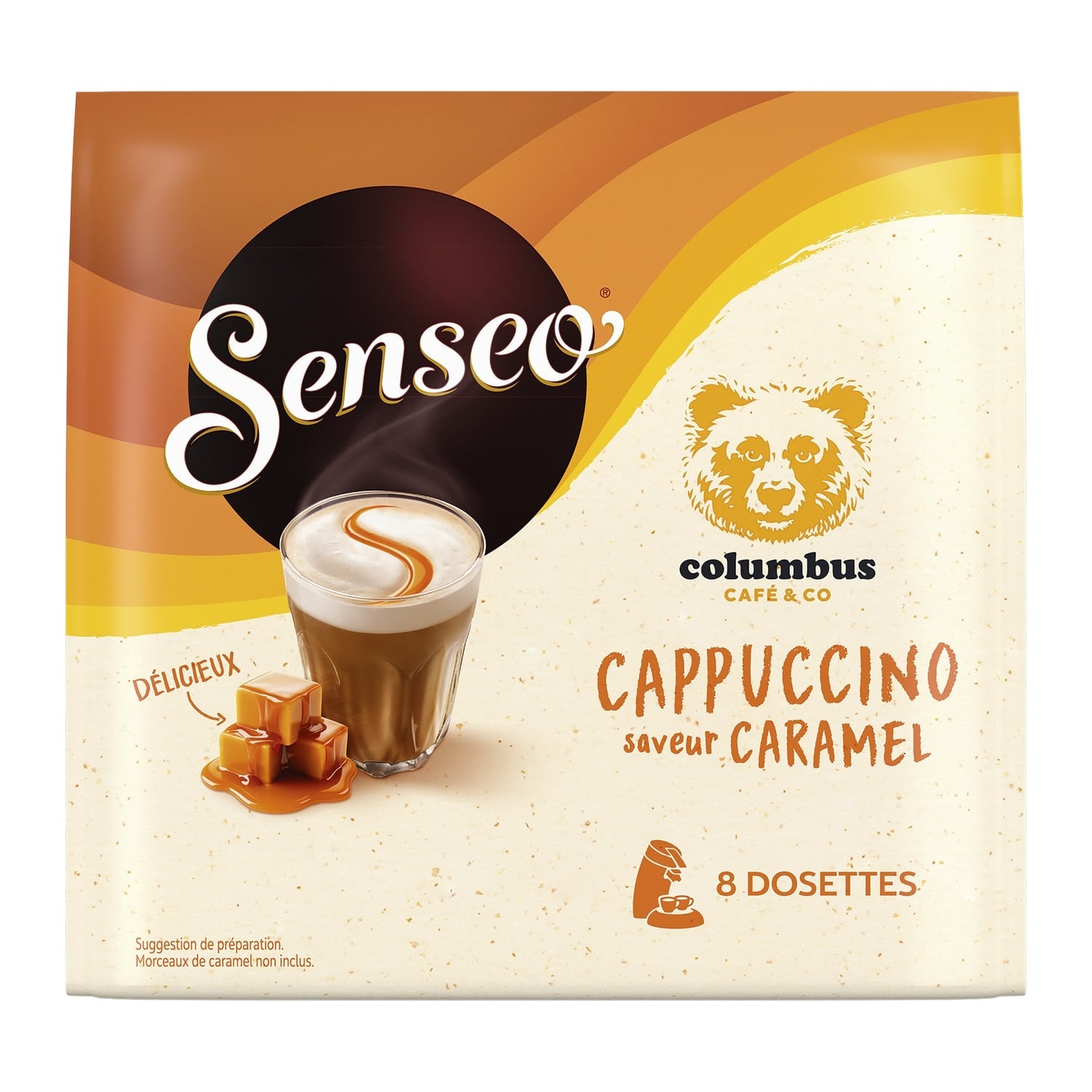 Café Dosettes COLUMBUS Cappuccino Caramel Compatibles Senseo SENSEO 