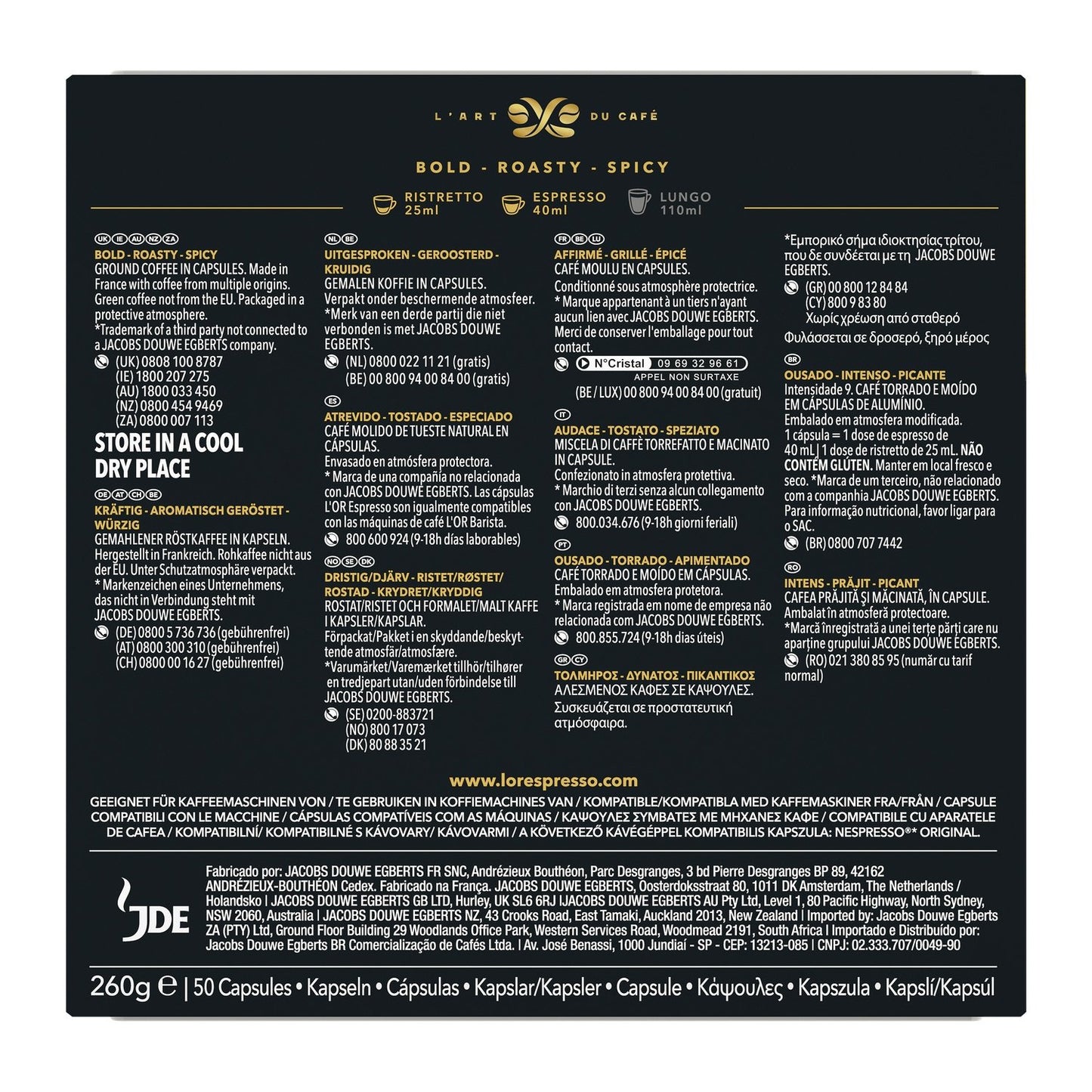 Forza Intensity 9 Nespresso Compatible Capsules L'OR