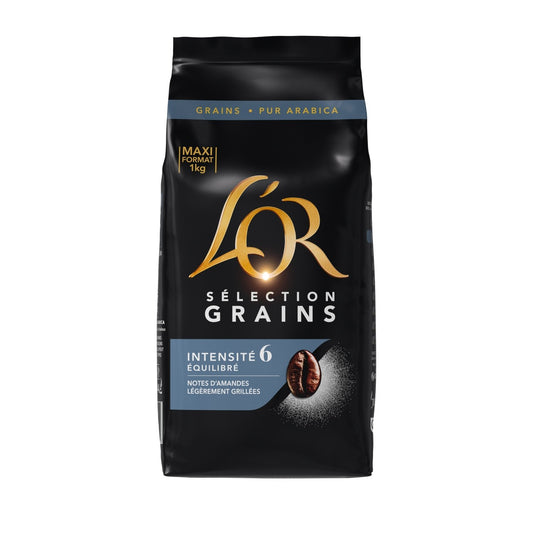 Café en Grains 100% Arabica L'OR le paquet de 1kg