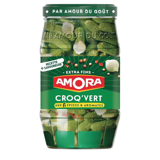 Cornichons Extra-Fins AMORA Le pot de 205g