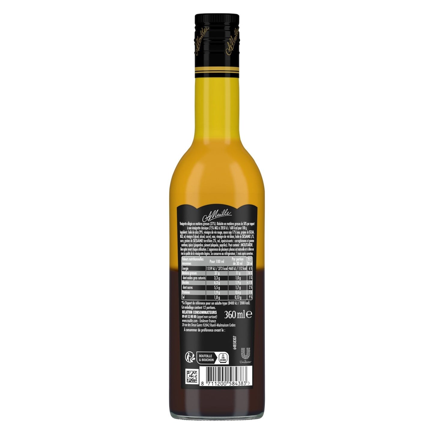 Light Sesame Oil &amp; Soy Sauce Dressing with Roasted Sesame Seeds MAILLE