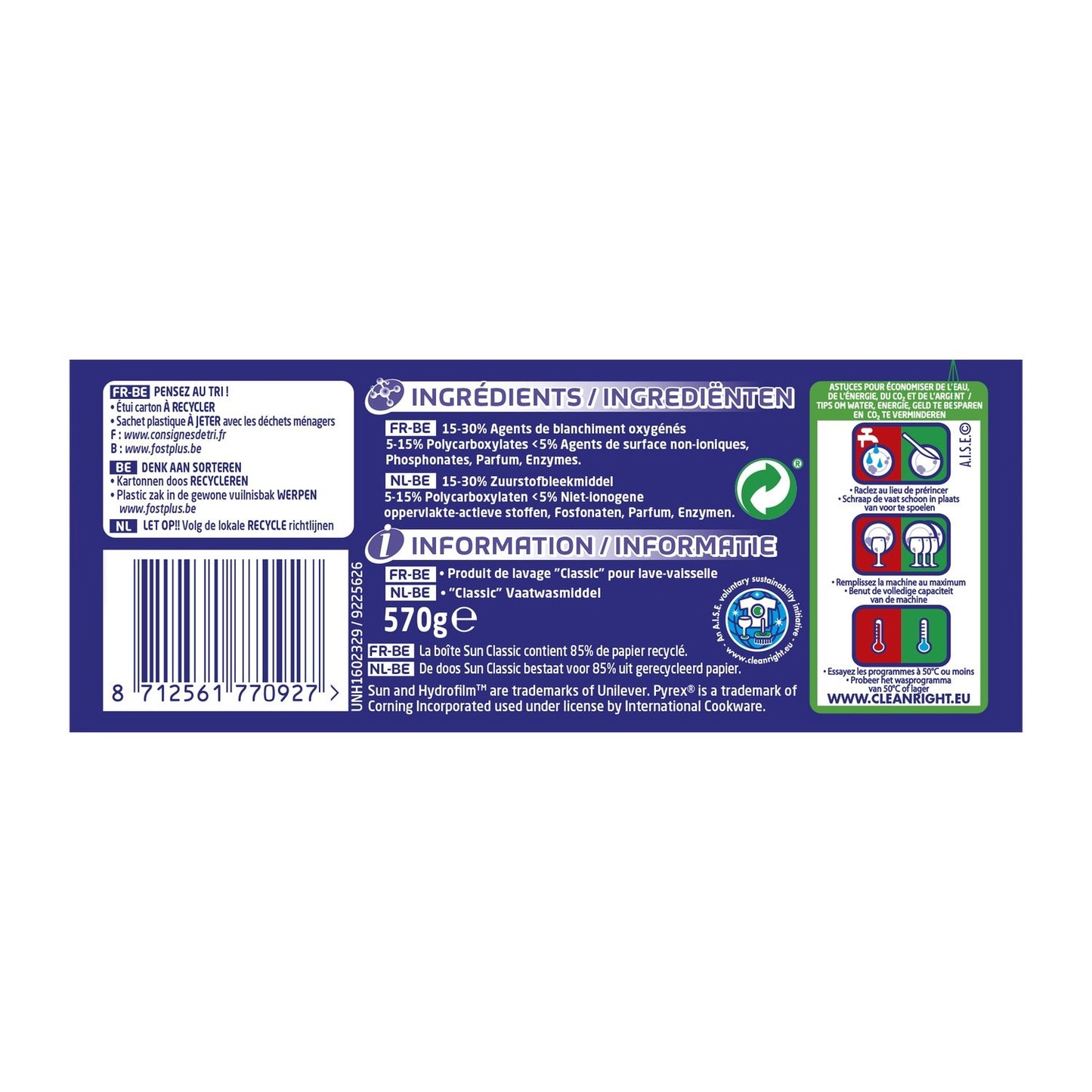Classic SUN Dishwasher Tablets