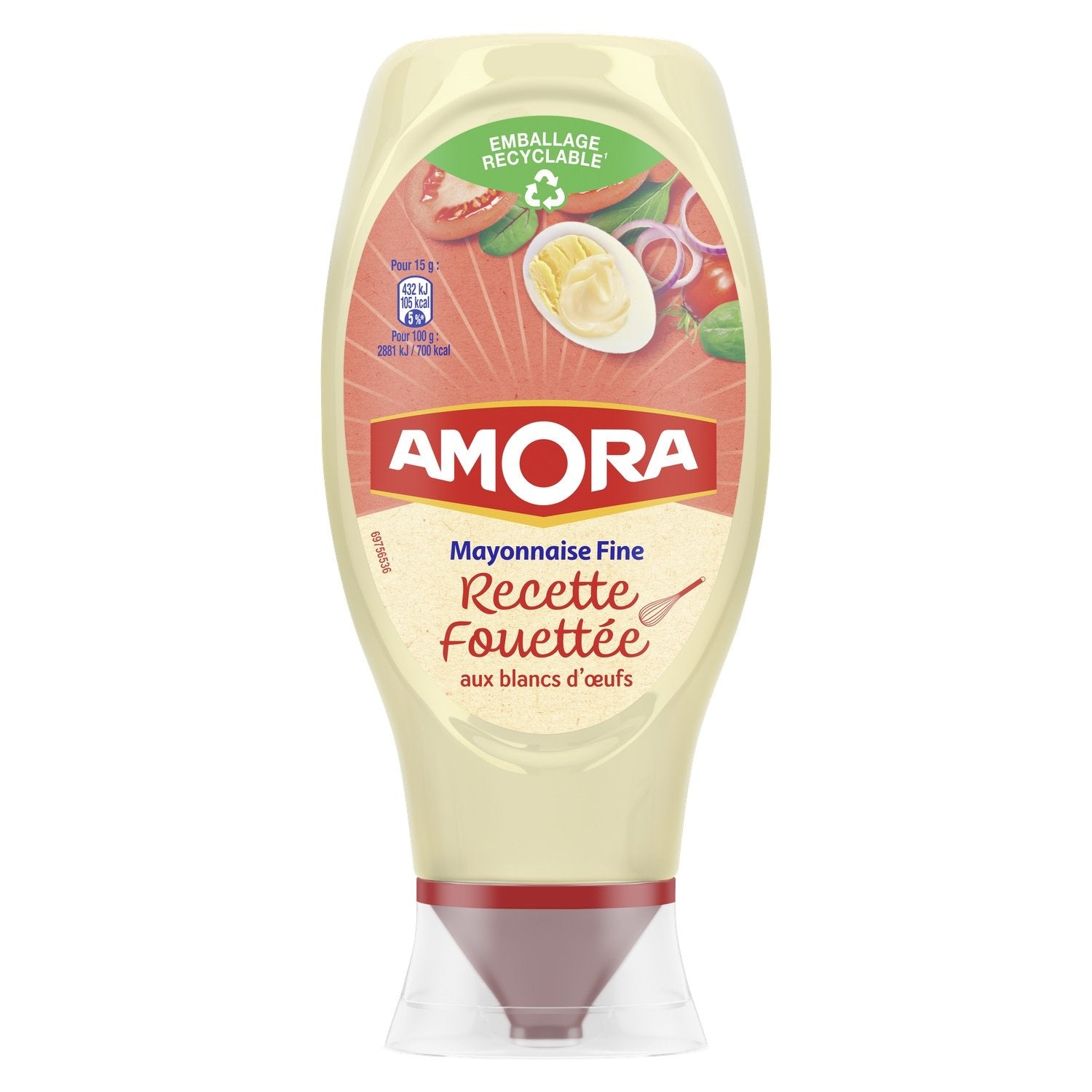 Mayonnaise Recette Fouettée AMORA Le flacon de 398g