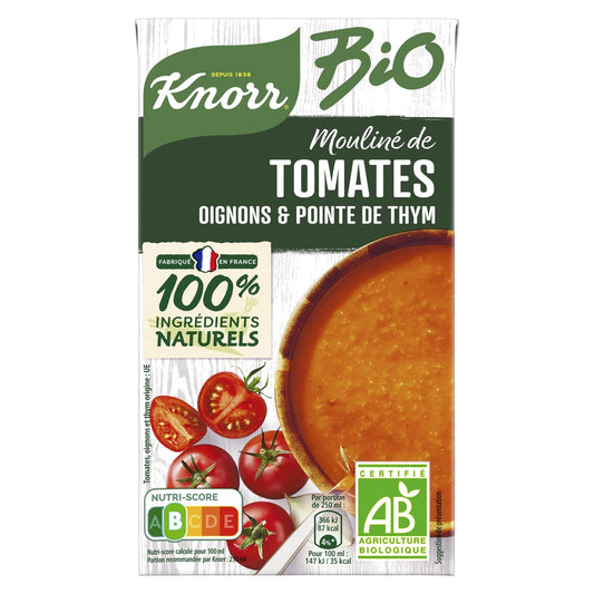 Soupe Mouliné Tomates Oignons Thym Bio KNORR la brique de 1L