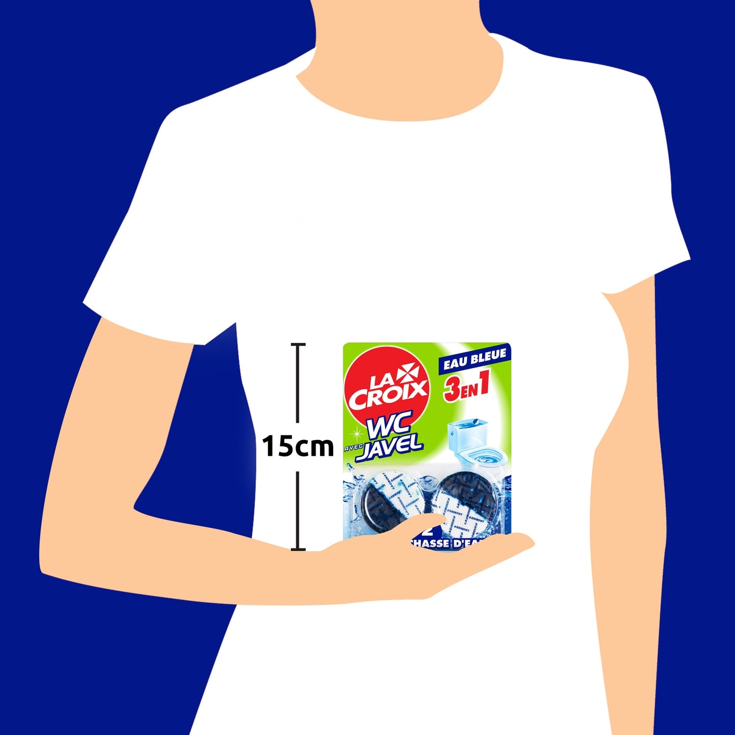 LA CROIX 3-in-1 Blue Water Toilet Block with Bleach