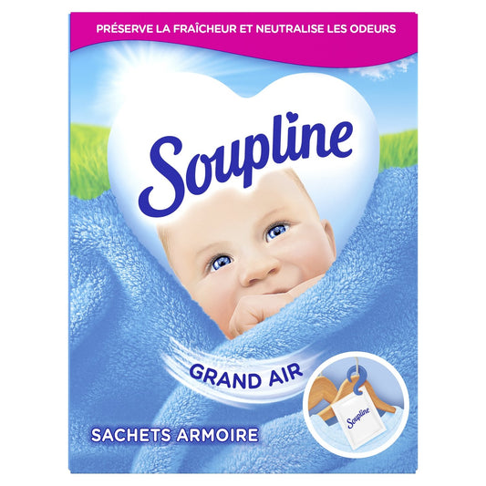 Parfum de Linge Sachets Armoires Grand Air SOUPLINE la boite de 3