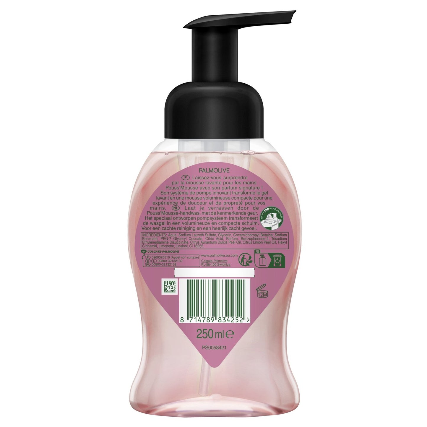 Savon Liquide Moussant Mains Parfum Framboise PALMOLIVE