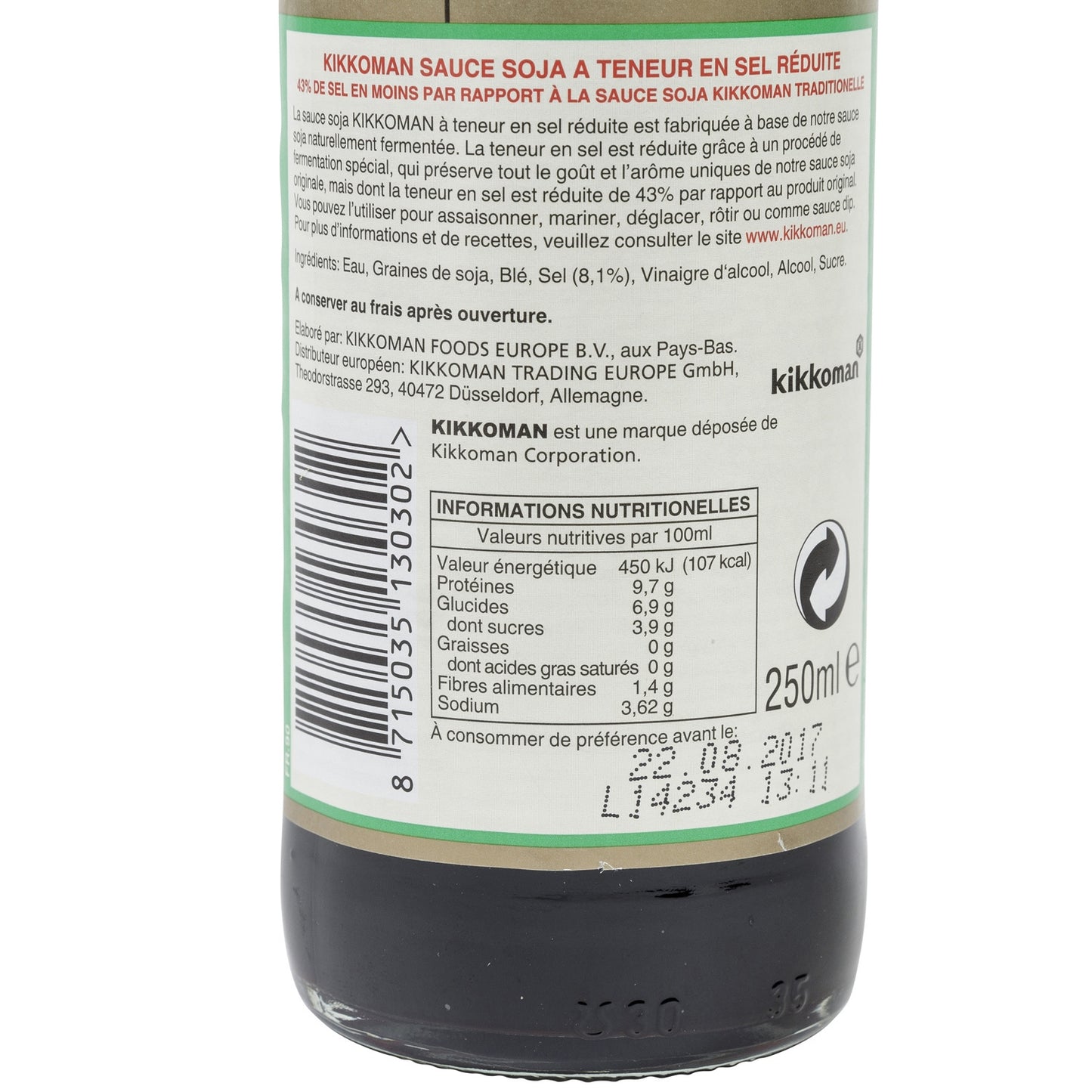 KIKKOMAN Reduced Salt Soy Sauce