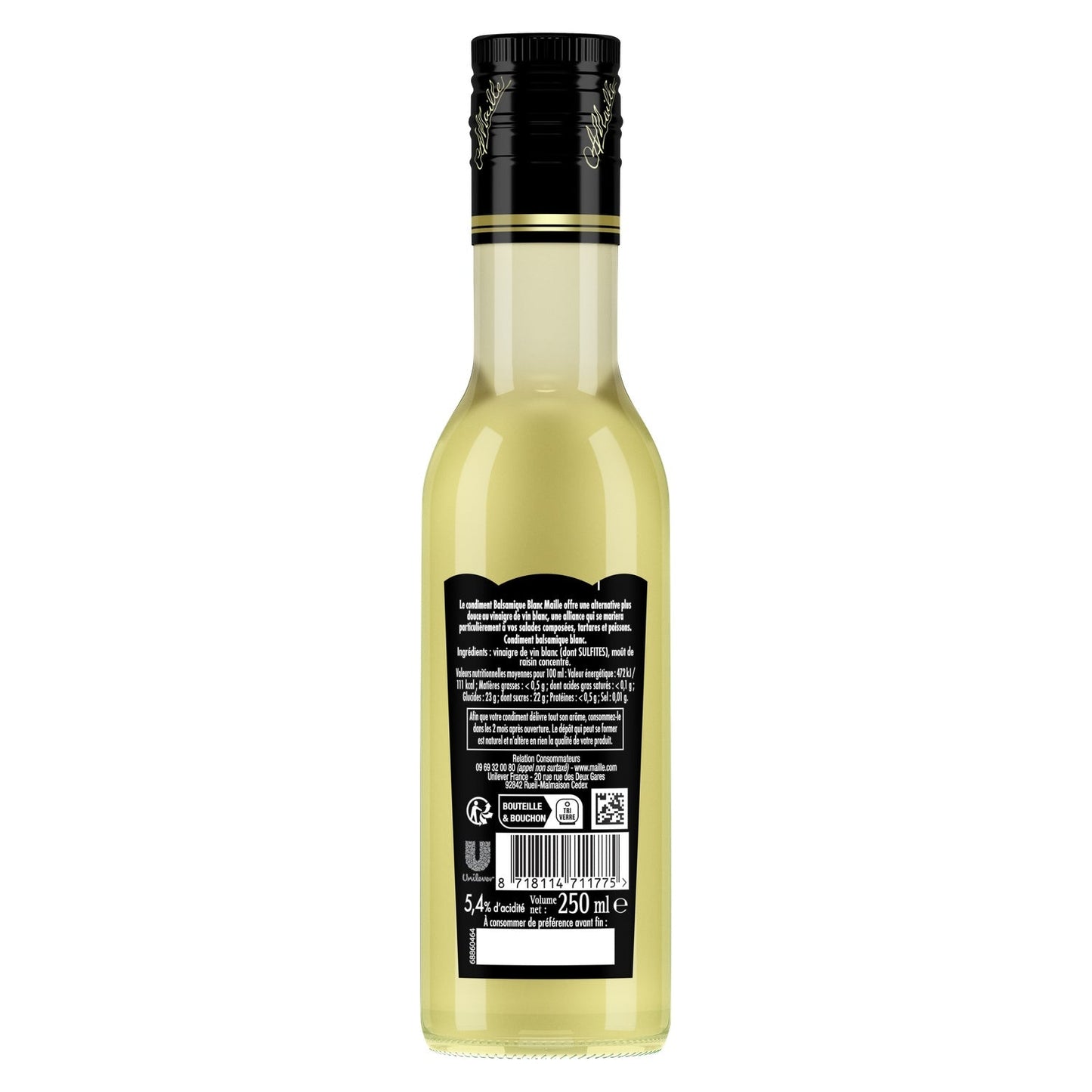 [ANTI-GASPILLAGE] Vinaigre Balsamique Blanc MAILLE - Date de durabilité minimale : 21/08/2025
